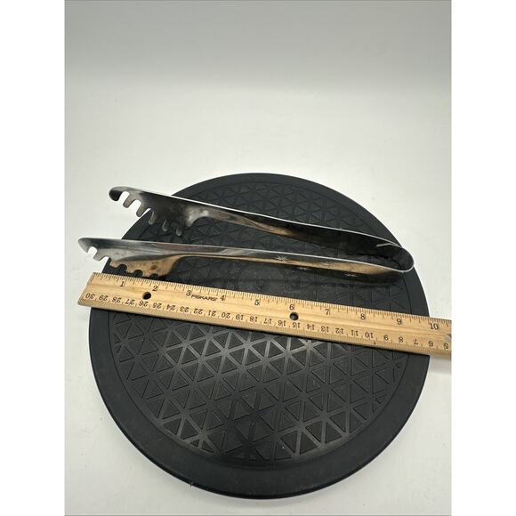 Atomic Starburst Royal Sheffield Vintage Serving Tongs Stainless Steel MCM - Picture 3 of 4